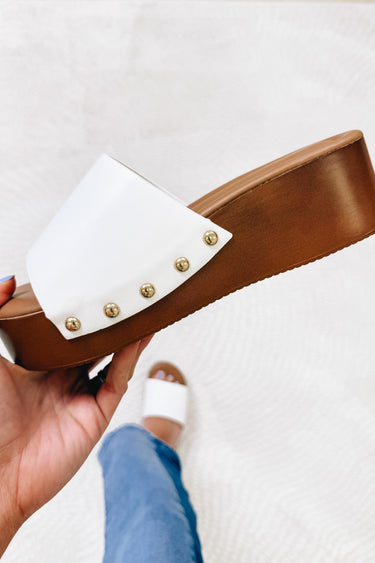 Uma Platform Sandals - White Pu