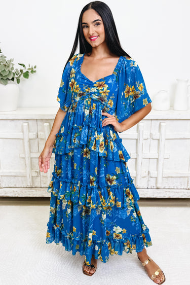 Layered Lavish Floral Dress - 2 colors