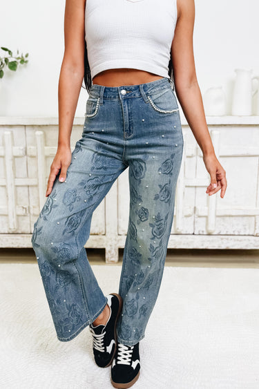 Accepting This Rose Straight Leg Jeans