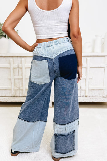 The Mix & Match Baggy Straight Jeans - Denim Mix
