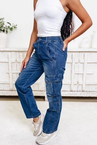 No Better Time Denim Cargo Jeans