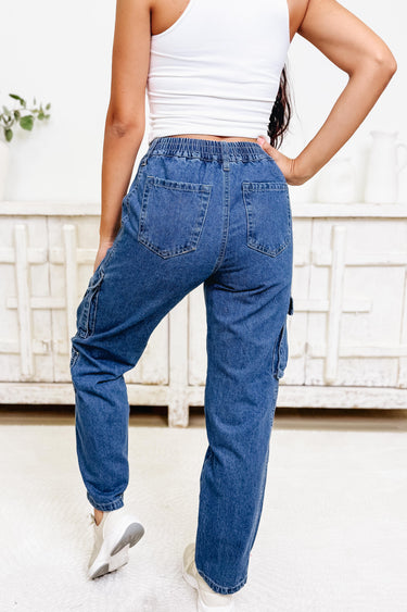 No Better Time Denim Cargo Jeans
