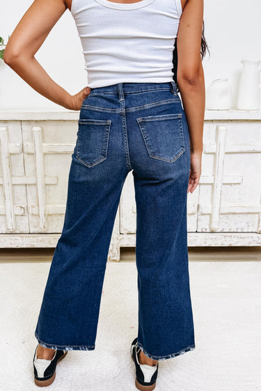 No Better Feeling By Zenana - Wide Leg Jeans - Dark