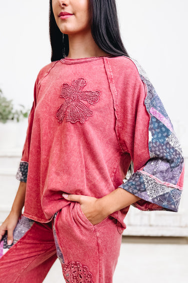Bloom Boom Floral Patch Top - 5 Colors!