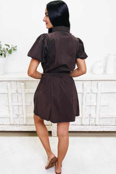 Like & Love Corduroy Belt Dress - 2 Colors!