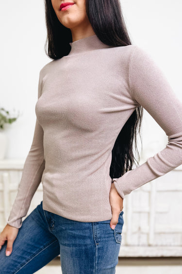 The Needed Ribbed Mock Neck Top - 7 Colors!