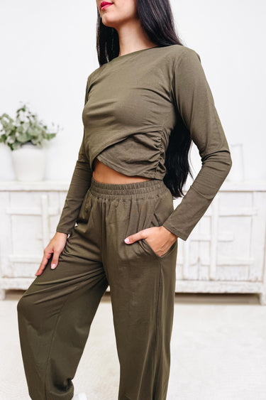 With A Cozy Twist Pants Set - 2 Colors!