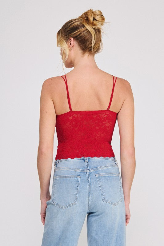 Certain Edge To Her Bralette - 2 Colors!