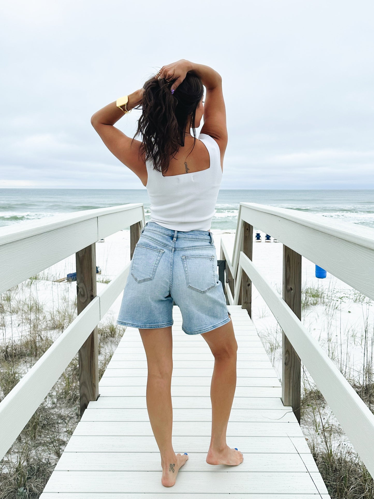 Beach Day Baby By Mica - High Rise Bermuda Shorts