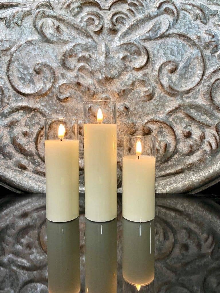 2x5", 2x6", 2x7" Simply Ivory Petite Trio Candles