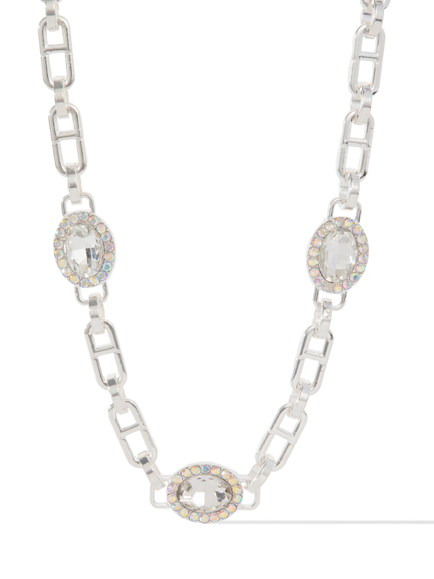 Helena Necklace - Liquid Metallic Pearl White