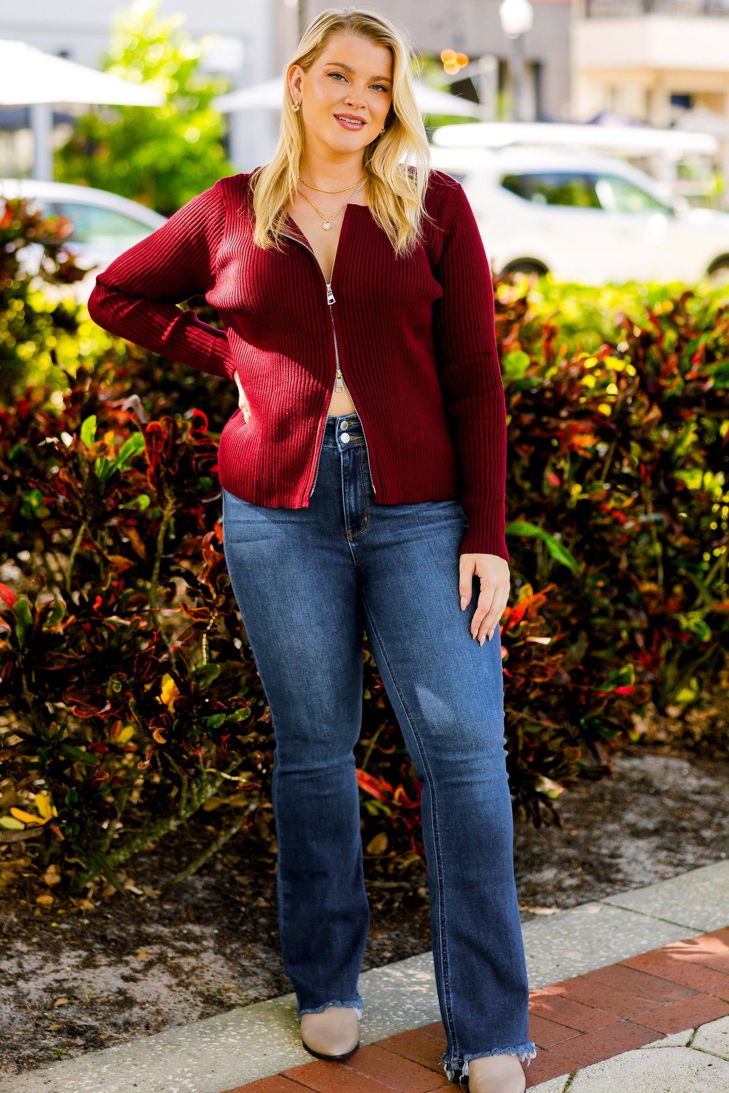 Slay Girl By Judy Blue - Vintage Frayed Hem Bootcut Jeans