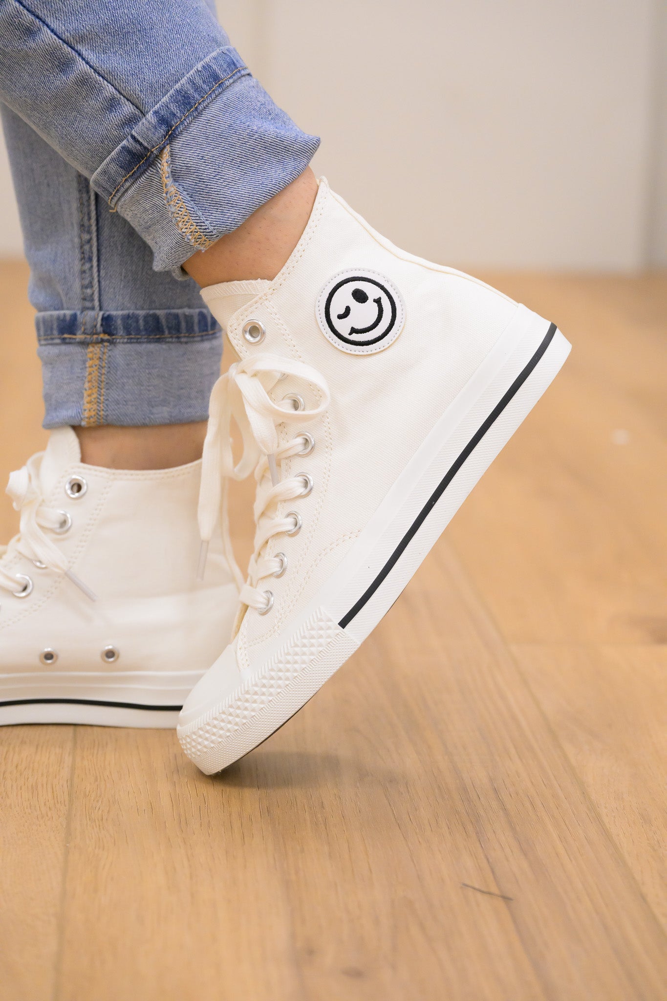 Ccocci Hattie Smiley Face High Top Sneakers - 3 Colors!
