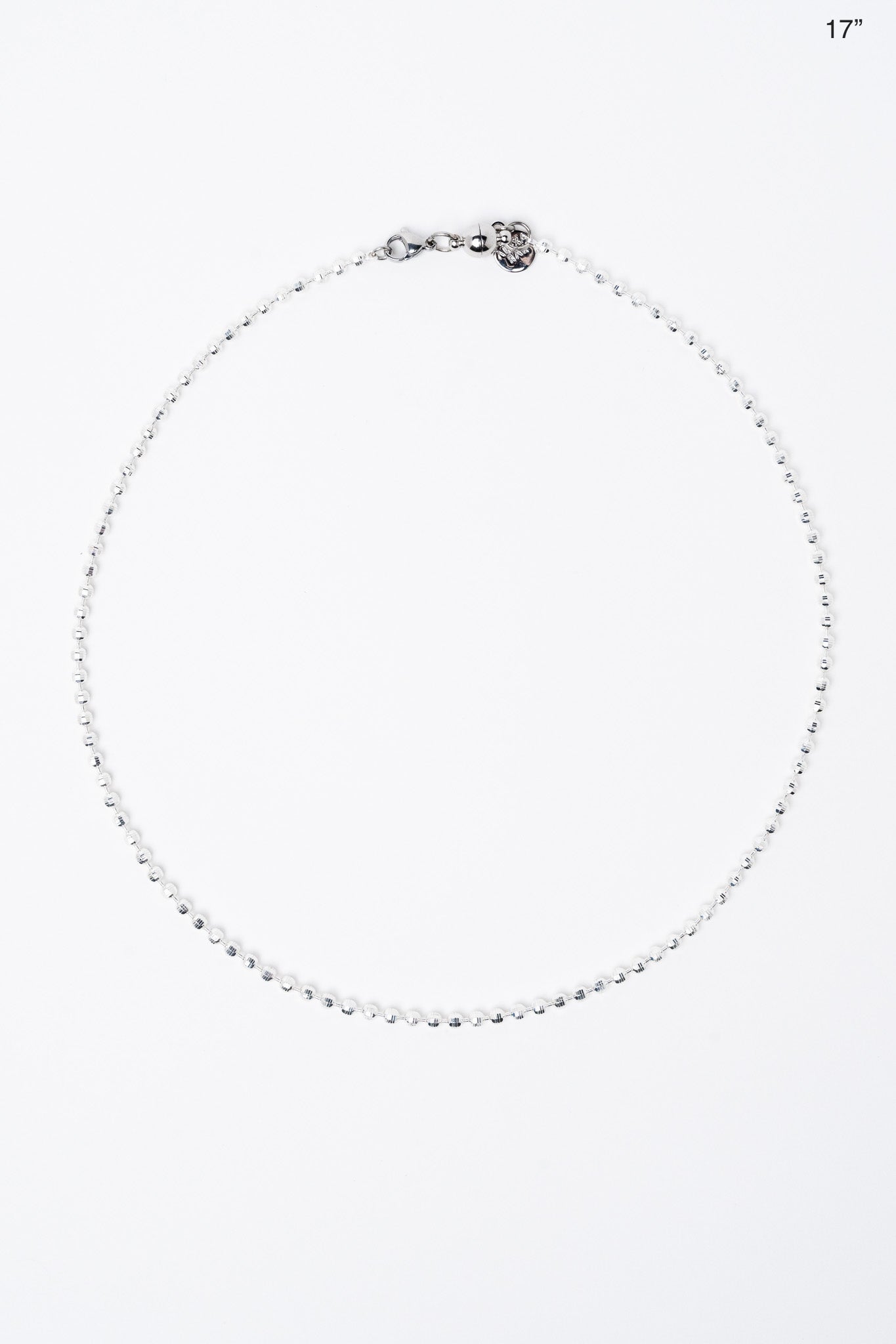 Binky Necklace - Liquid Metallic Pearl White