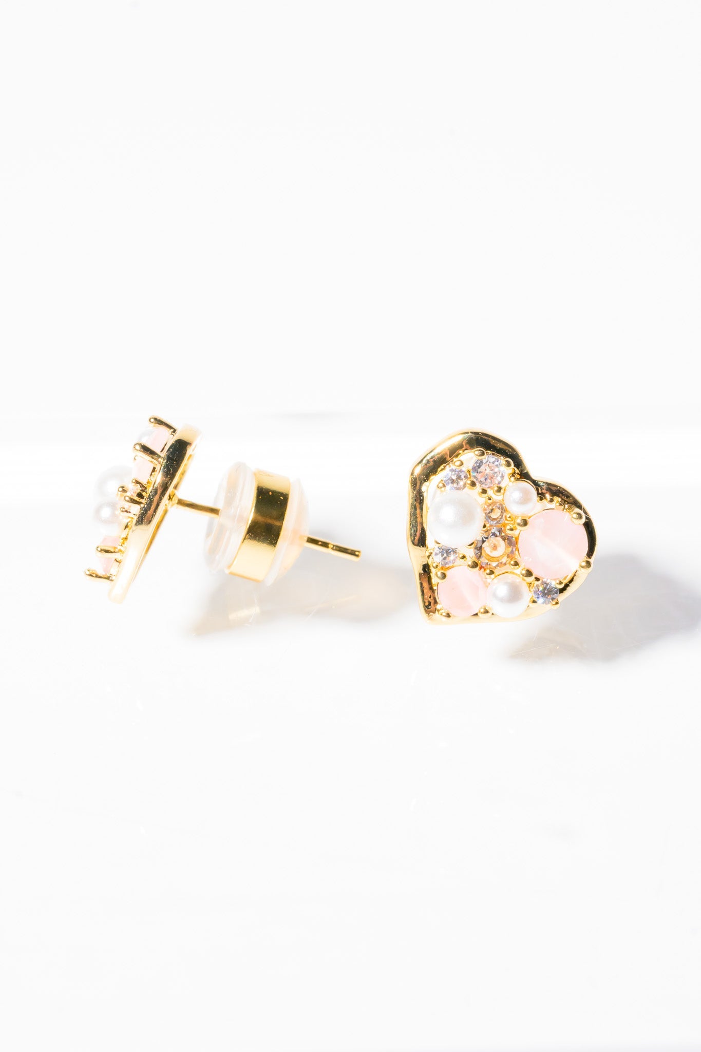 Only You Earrings - Gold Pink