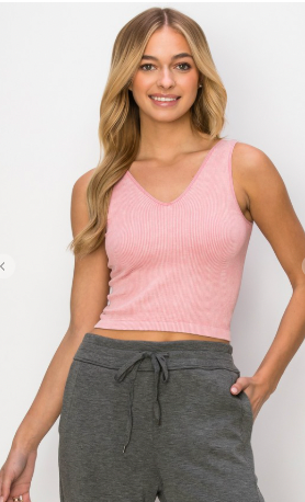 Like A Glove Ribbed Reversible Mineral Wash Tank - 8 Colors!