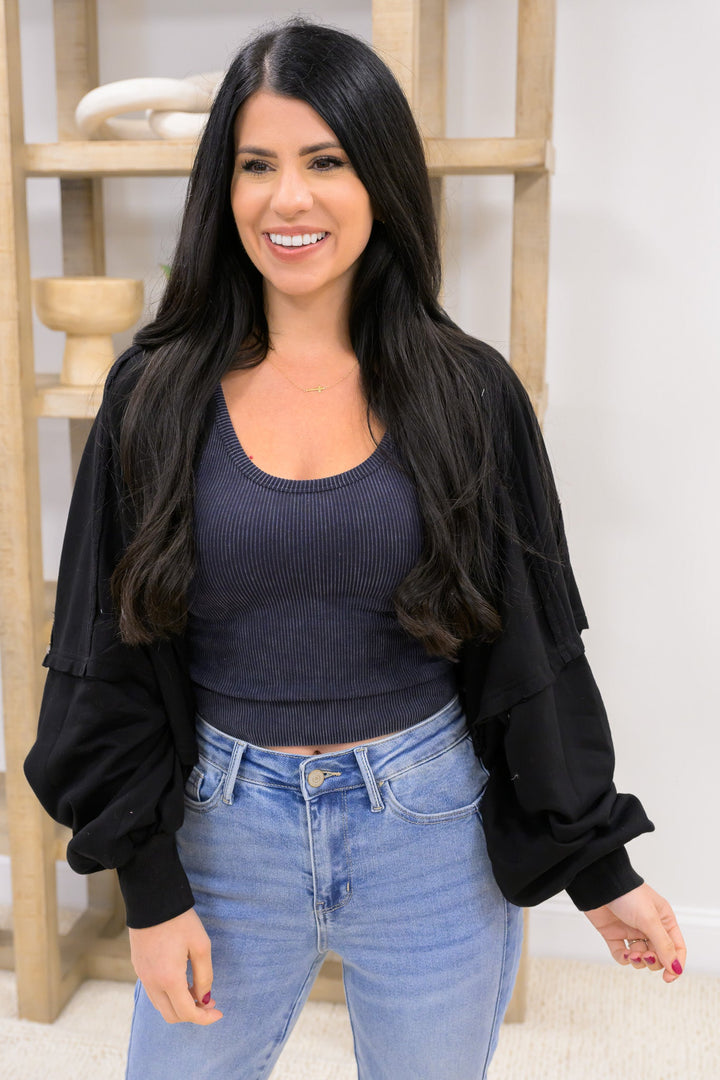 How Cute Open Cardigan - Black