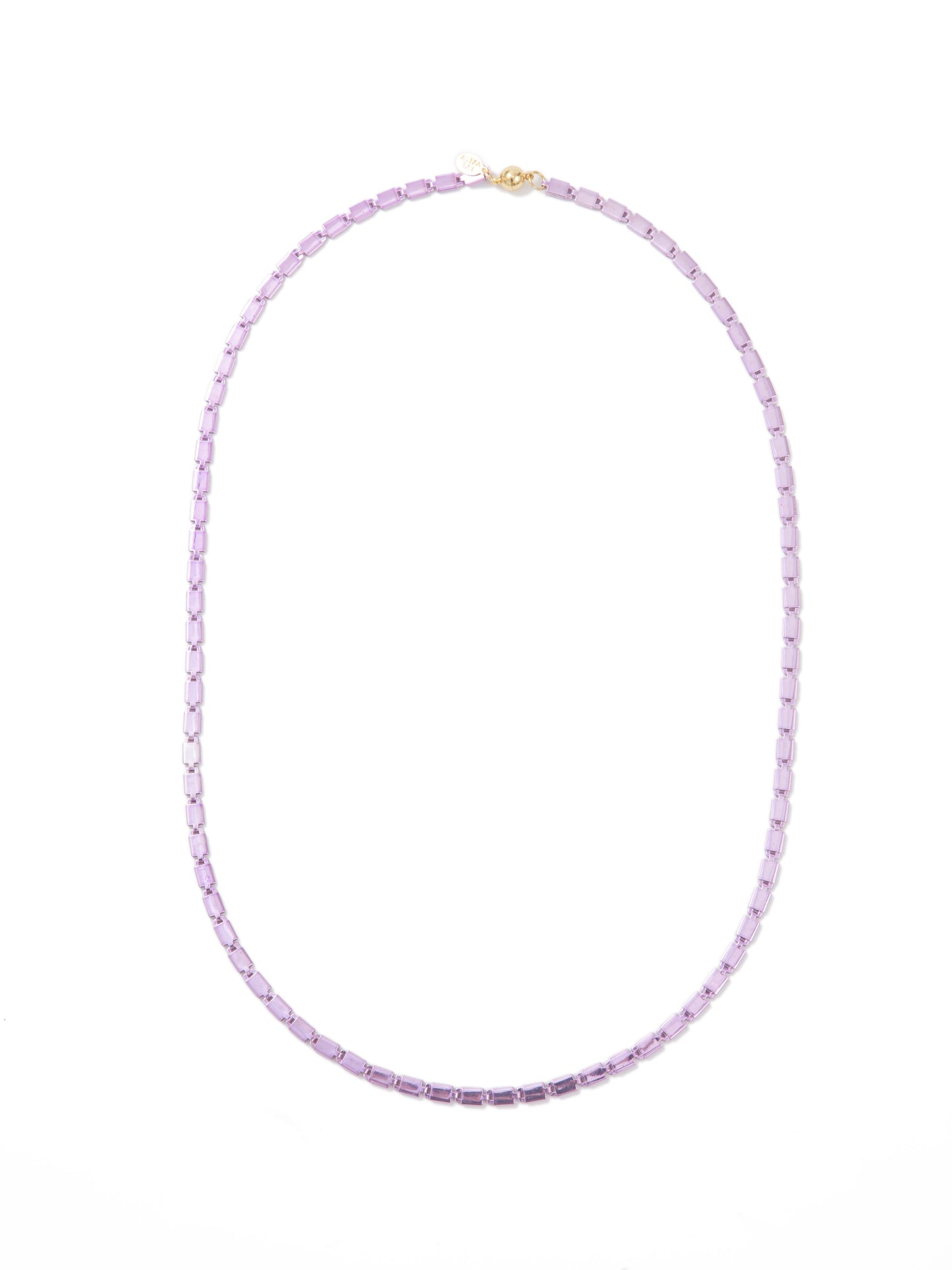 Across The Line Necklace - Liquid Metallic Lavender Mist