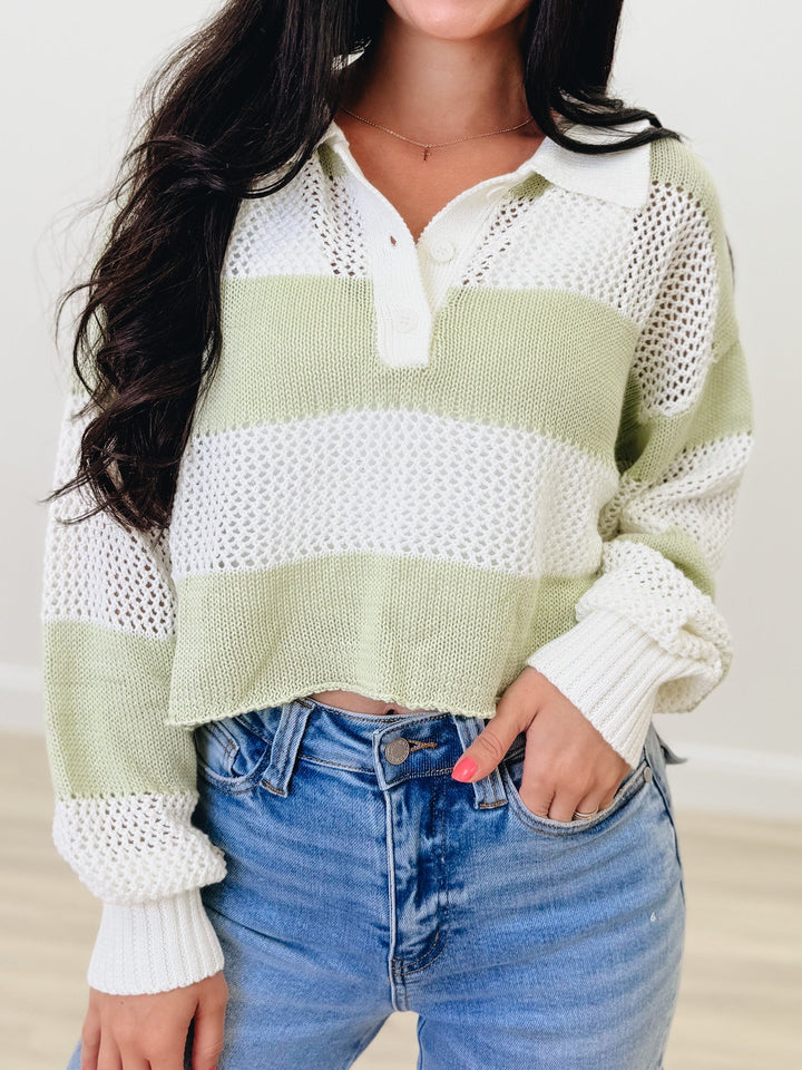 The Beachline Crochet Sweater Top - 2 Colors!