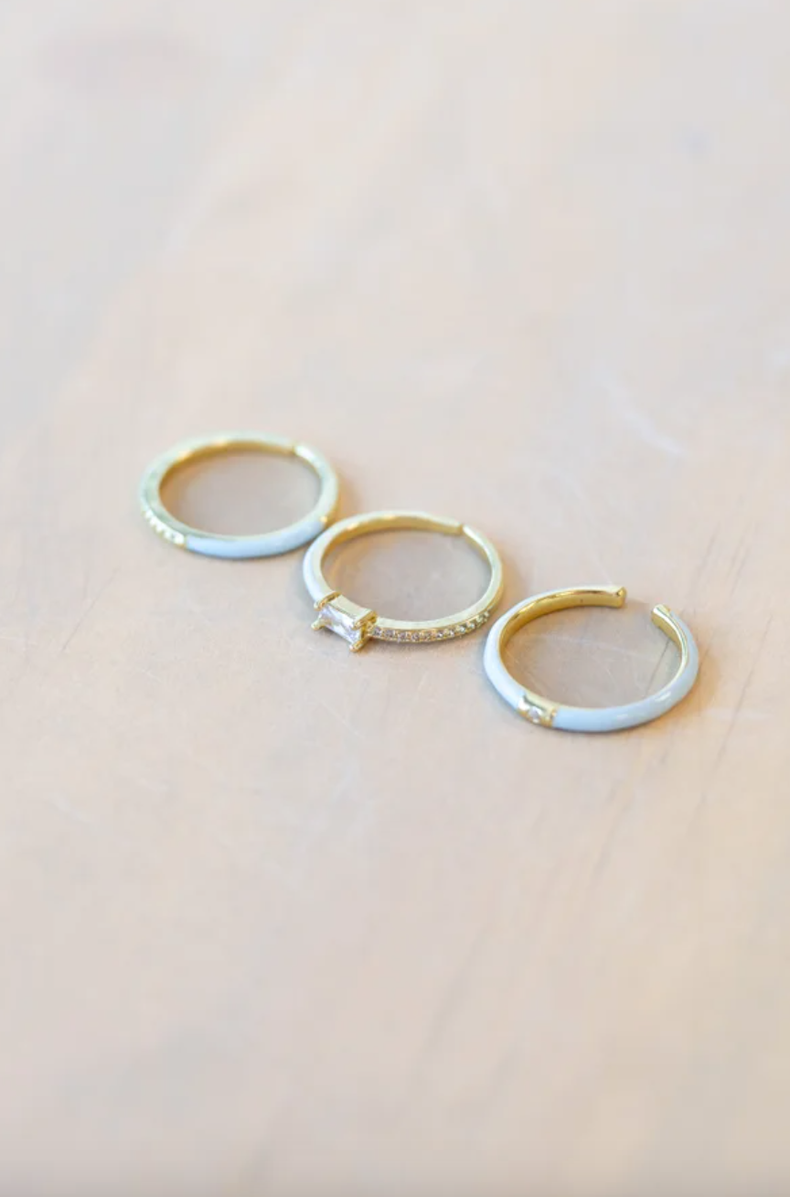 Cyndi Ring Set Of 3 - Multiple Colors!
