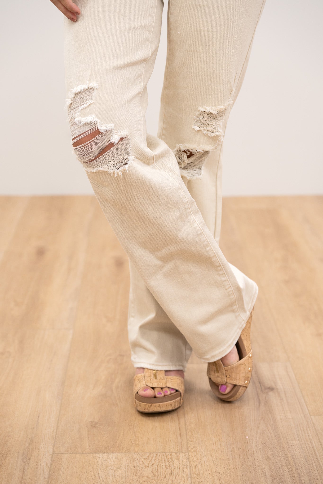 Judy Blue Uptown Funk High Rise Garment Dyed Distressed 90's Straight Jeans