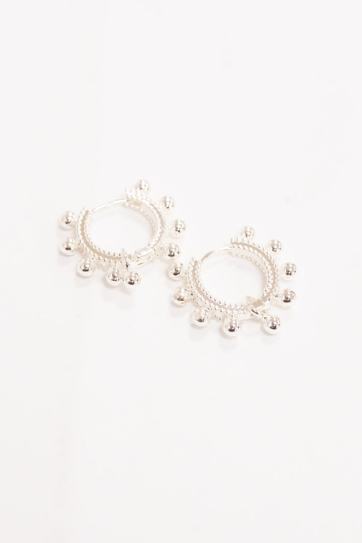 Spinning Earrings - Liquid Metallic Pearl White