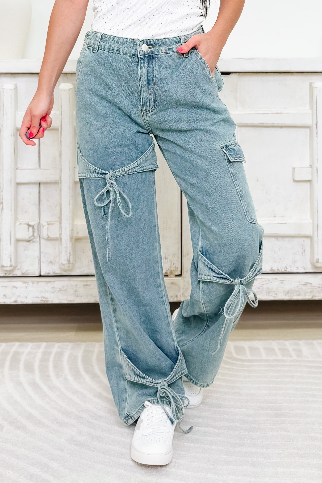 All Tied Up Denim Pants