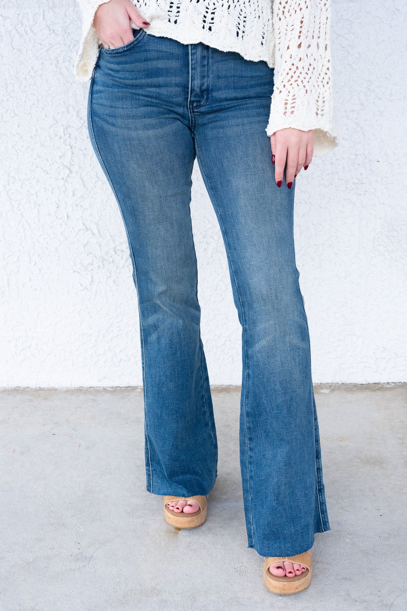 Tasteful By Judy Blue - Mid Rise Tummy Control Vintage Flare Jeans