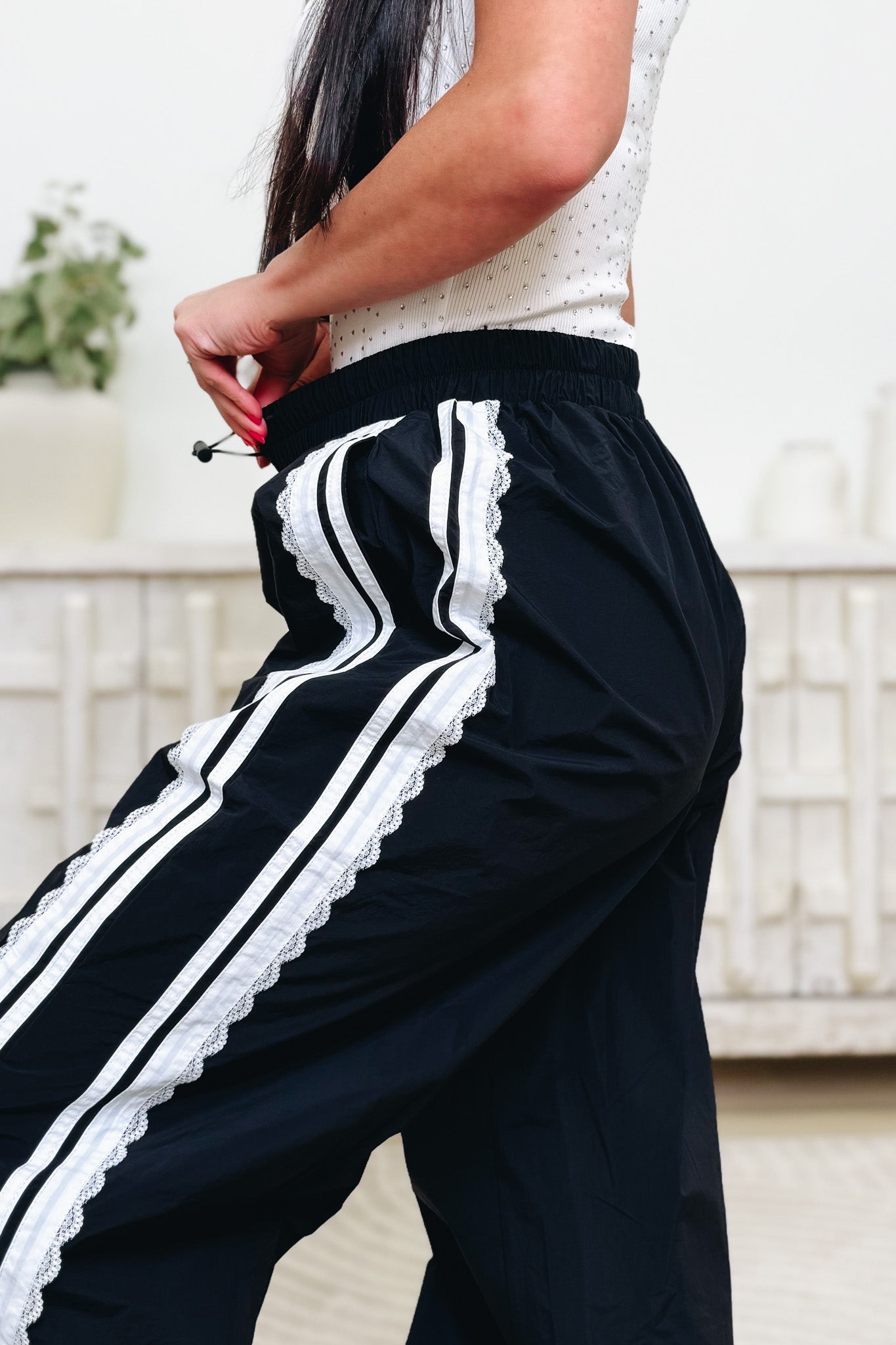 Side To Side Pants - Black Off White