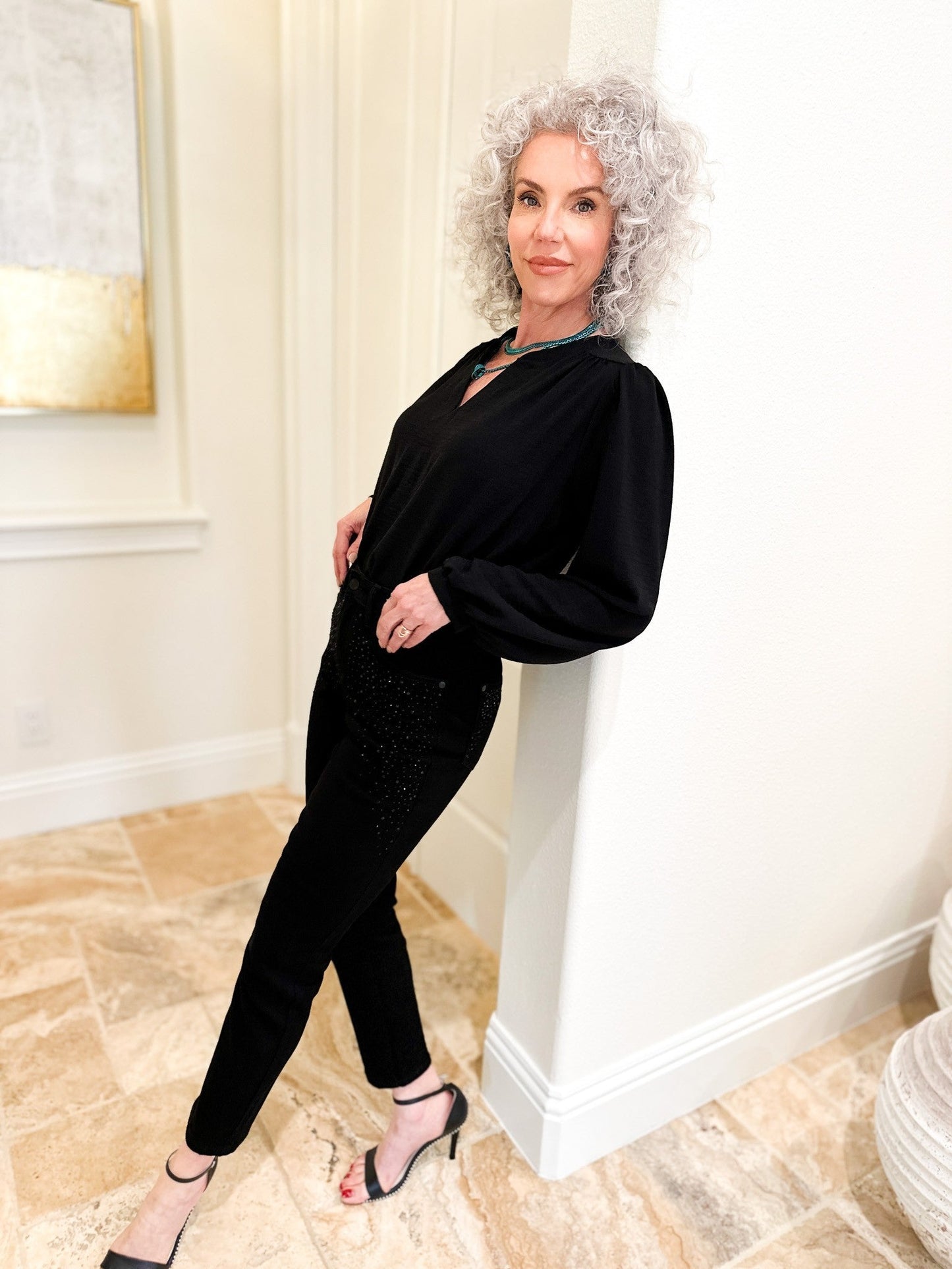 Judy Blue Raise Your Glass High Rise Rhinestone Embellished Jeans