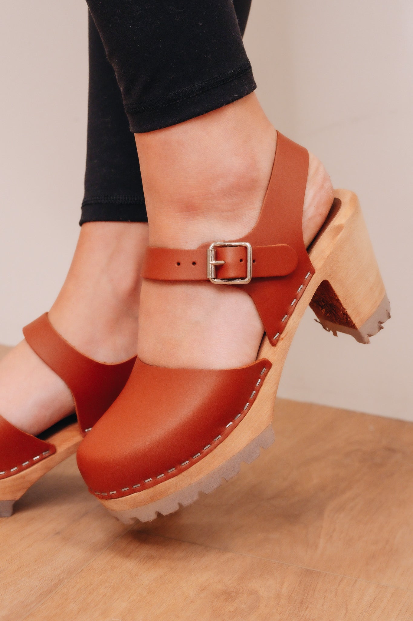 MIA Abba Heel Clogs - Luggage