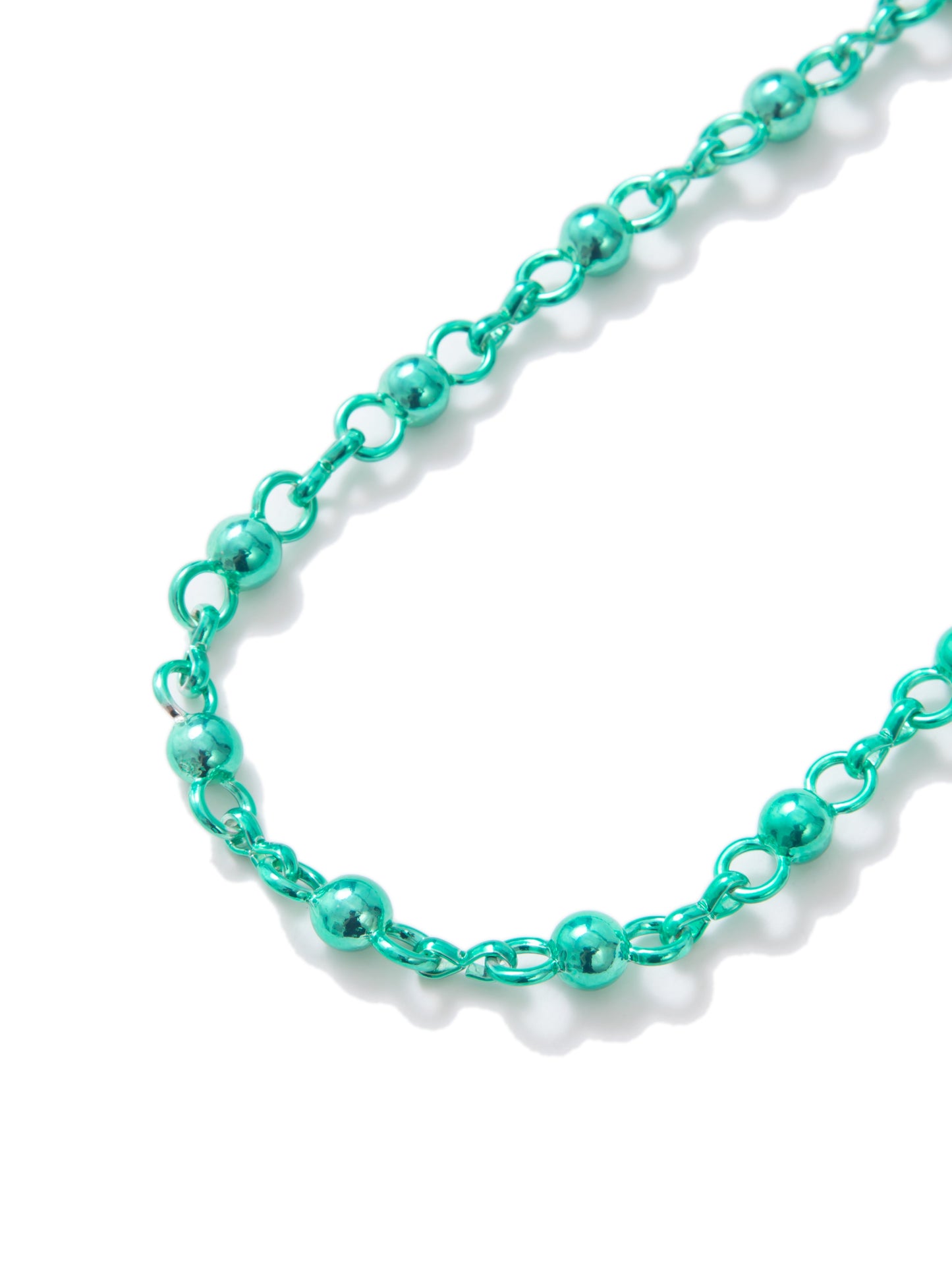 Rolling Stones Necklace - Metallic Aquamarine