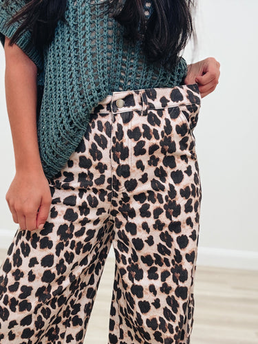 Array Wild Heights Leopard Jeans - Taupe Leopard