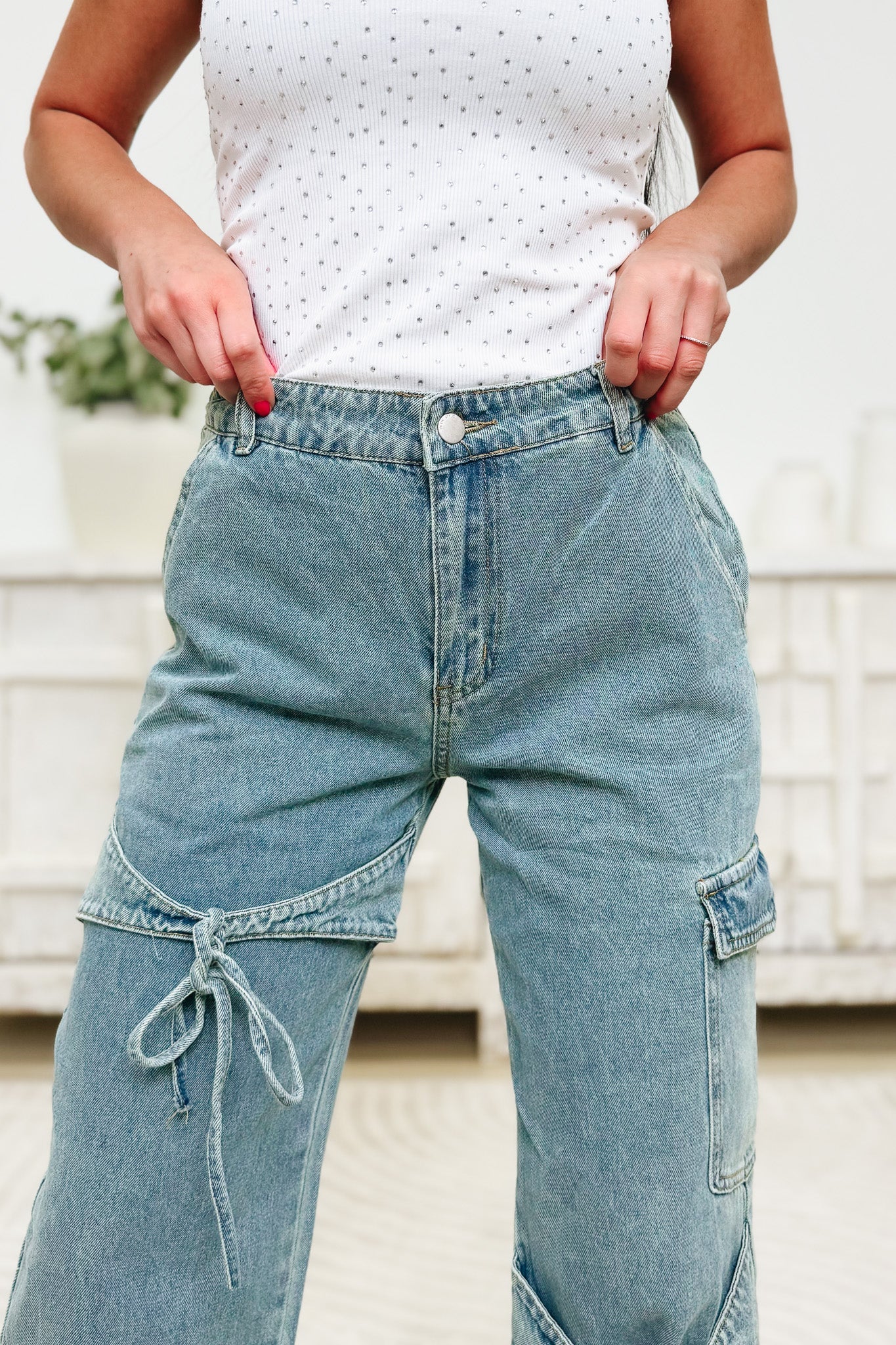 All Tied Up Denim Pants