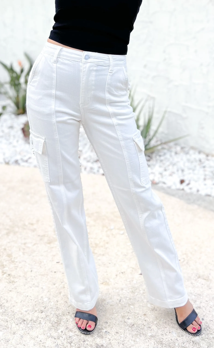 Cloud 9 By Judy Blue High Rise Cargo Straight Jeans *JB
