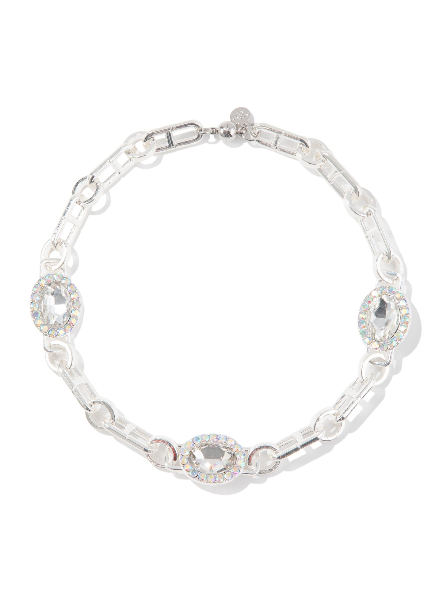 Helena Necklace - Liquid Metallic Pearl White