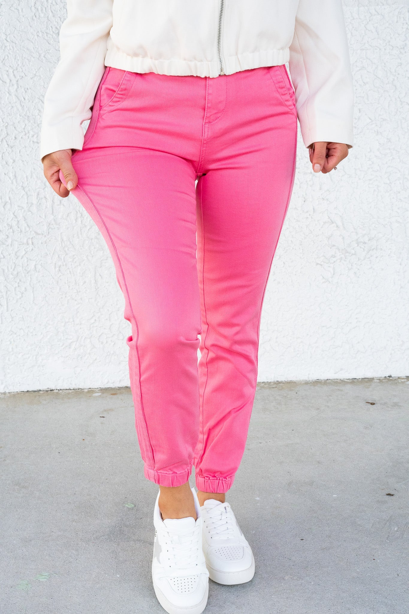 Risen Top Gun Jogger Jeans - Hot Pink