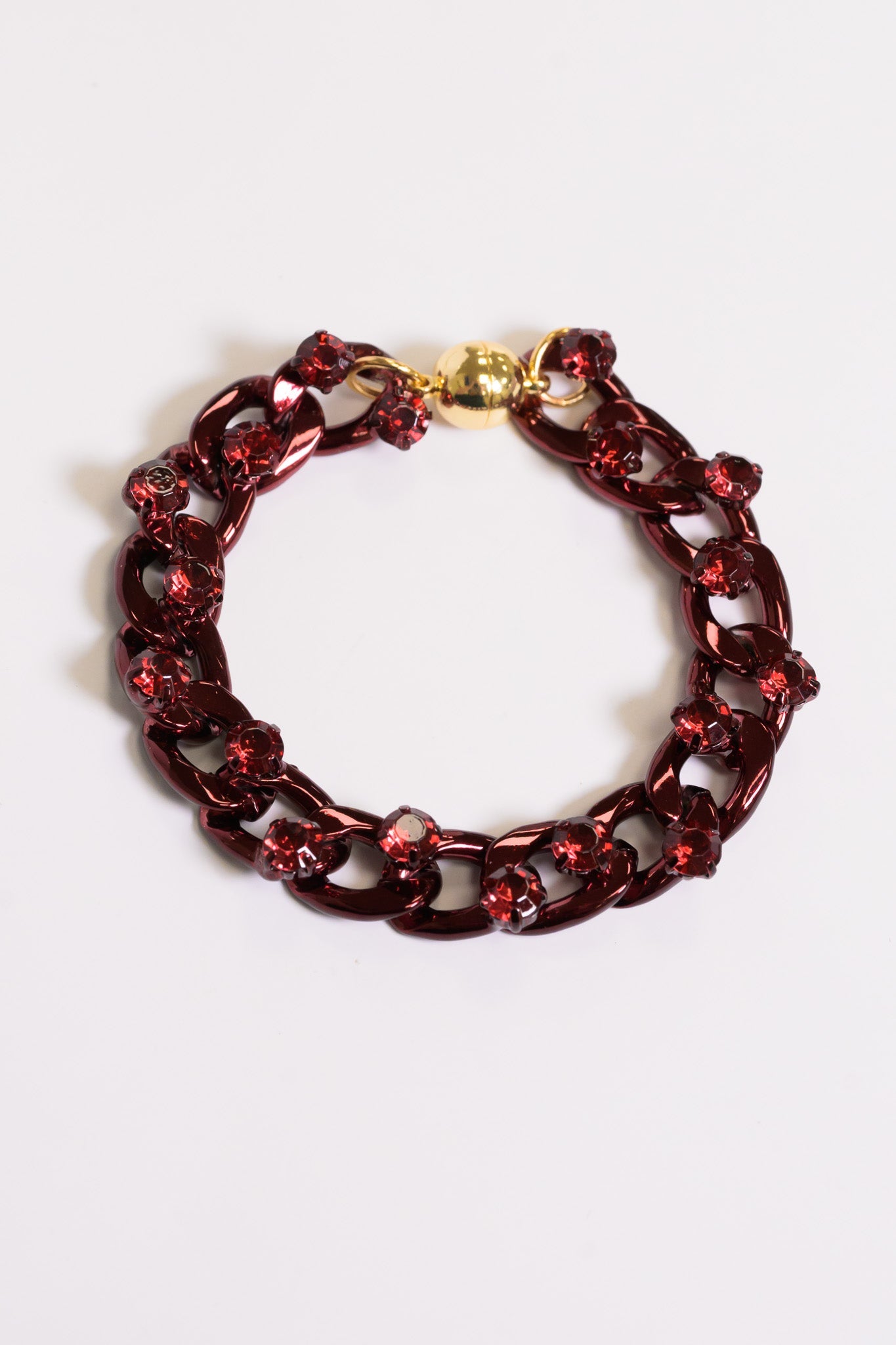The Glitz Bracelet - Metallic Merlot
