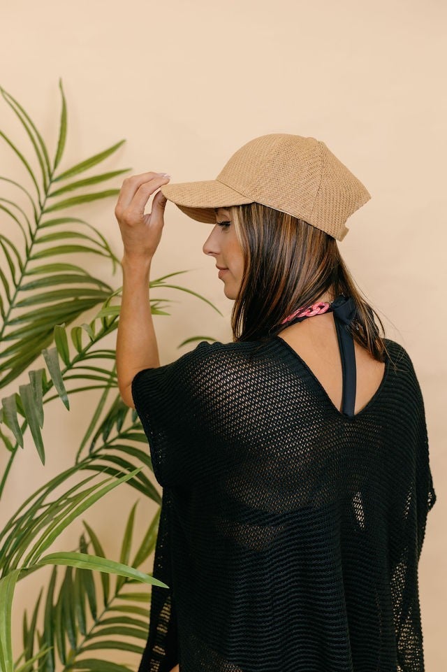 Summer Woven Straw Baseball Caps - 3 Colors!