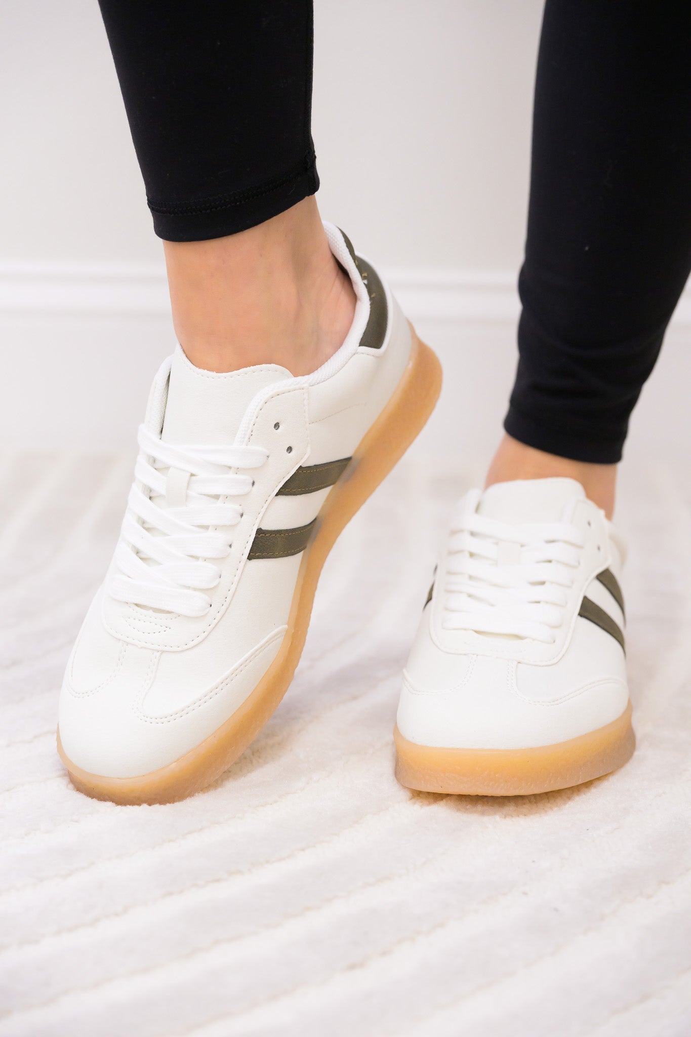 Christi Double Stripe Sneakers - Off White