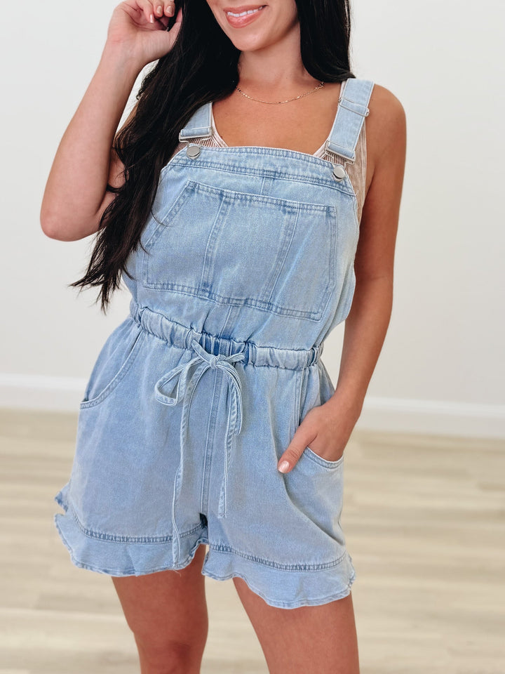 The Weekend Hopper Denim Romper - Denim