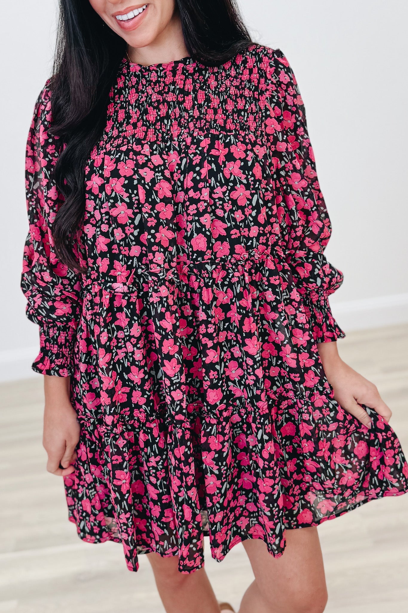 All For The Glory Floral Mini Dress