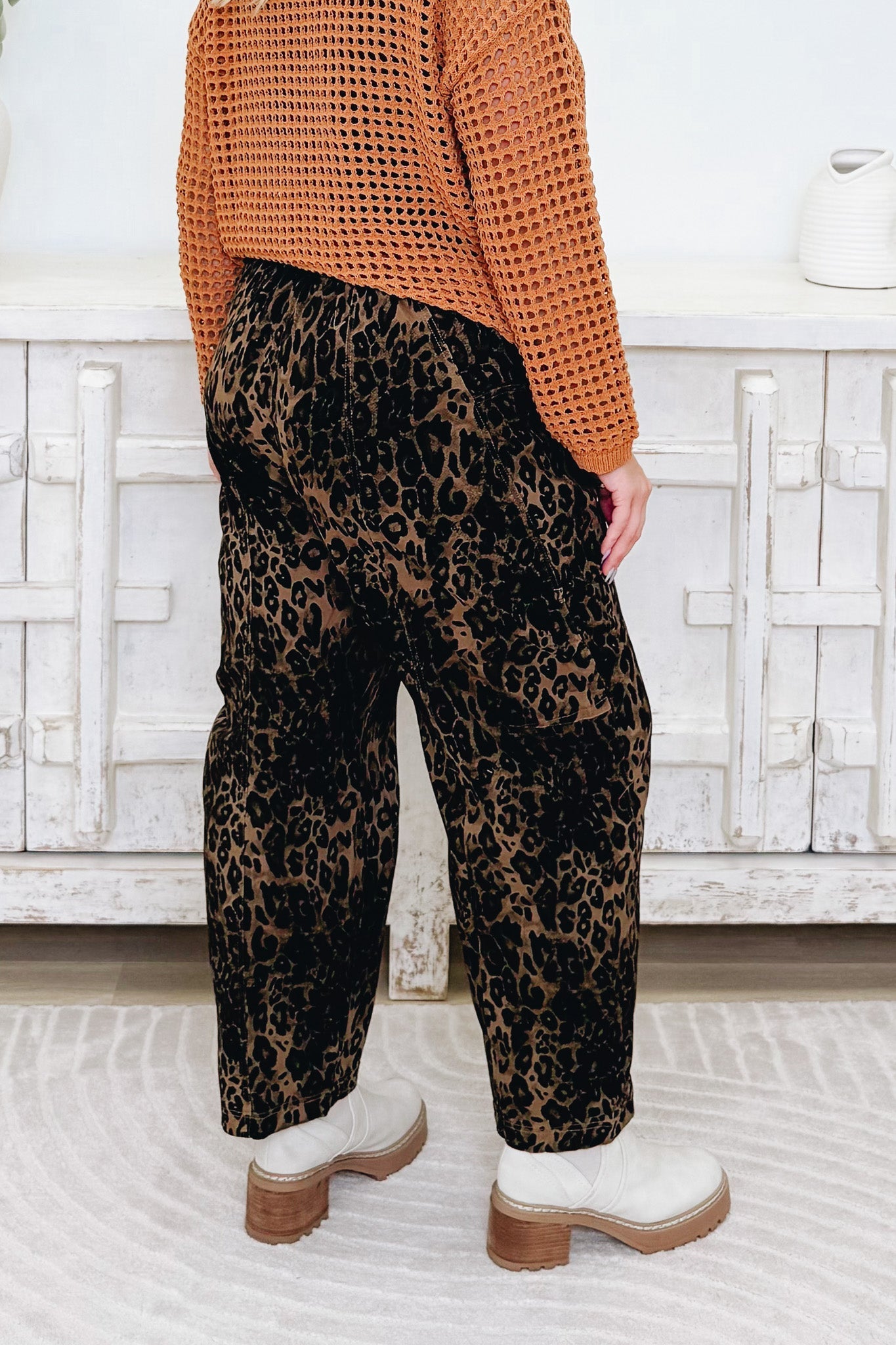 CAT Leopard Barrel Pants