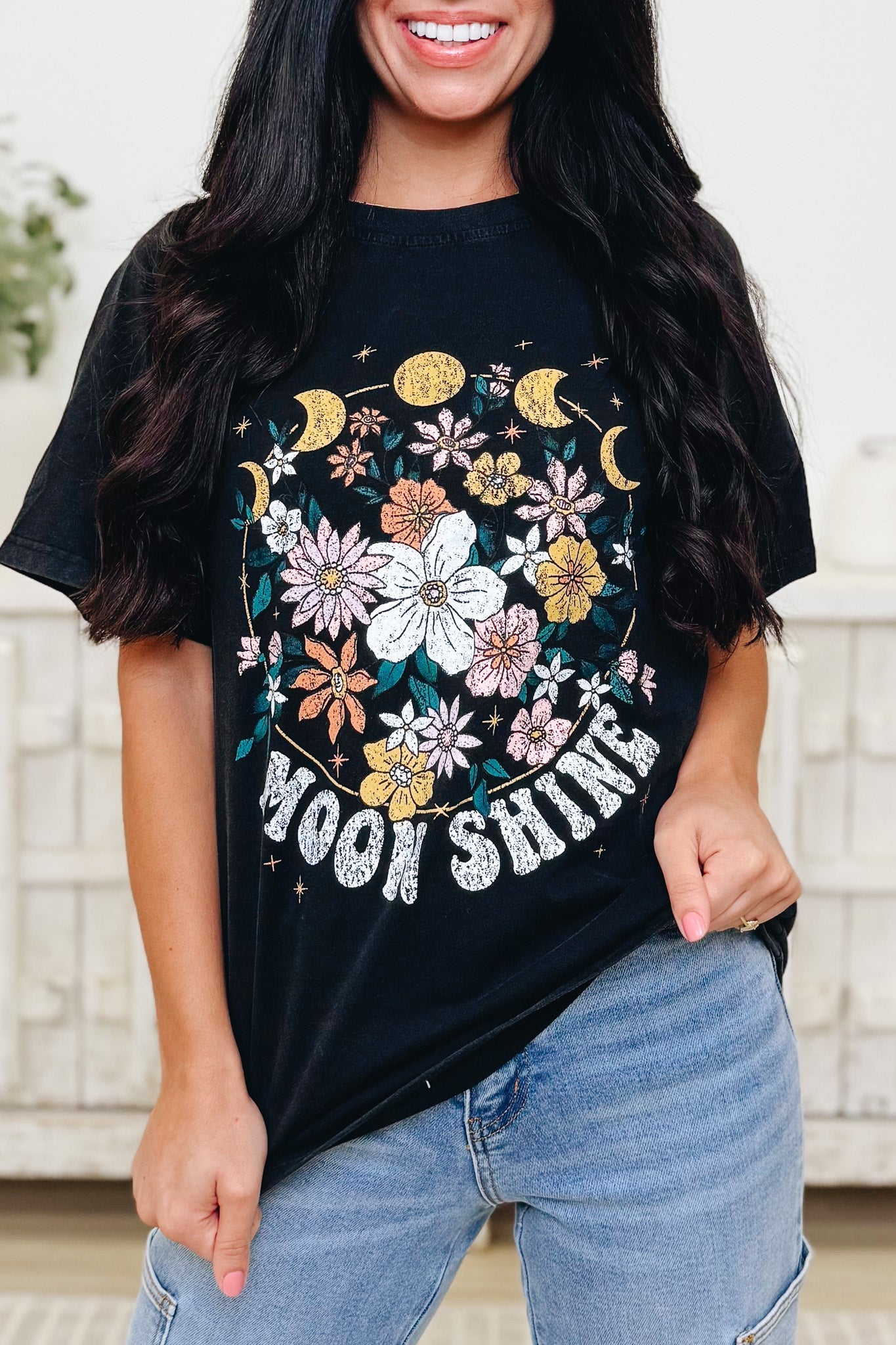 Moonlit Summer Nights Floral Graphic Tee