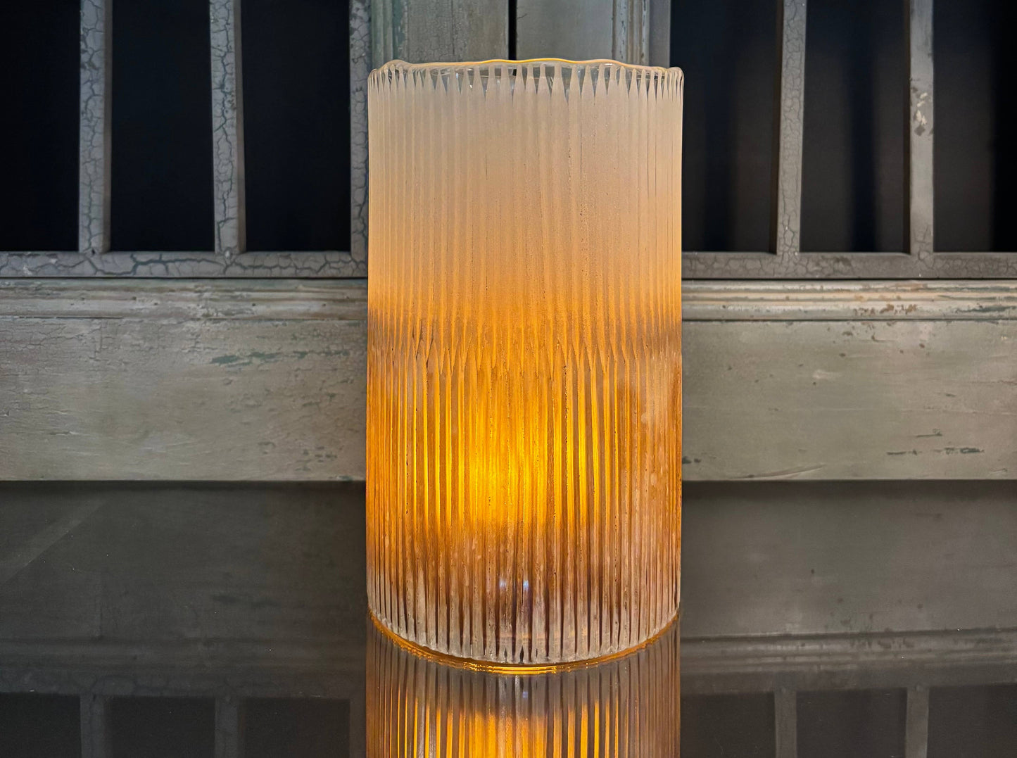 6"x 10" Frosted Bamboo Vessel