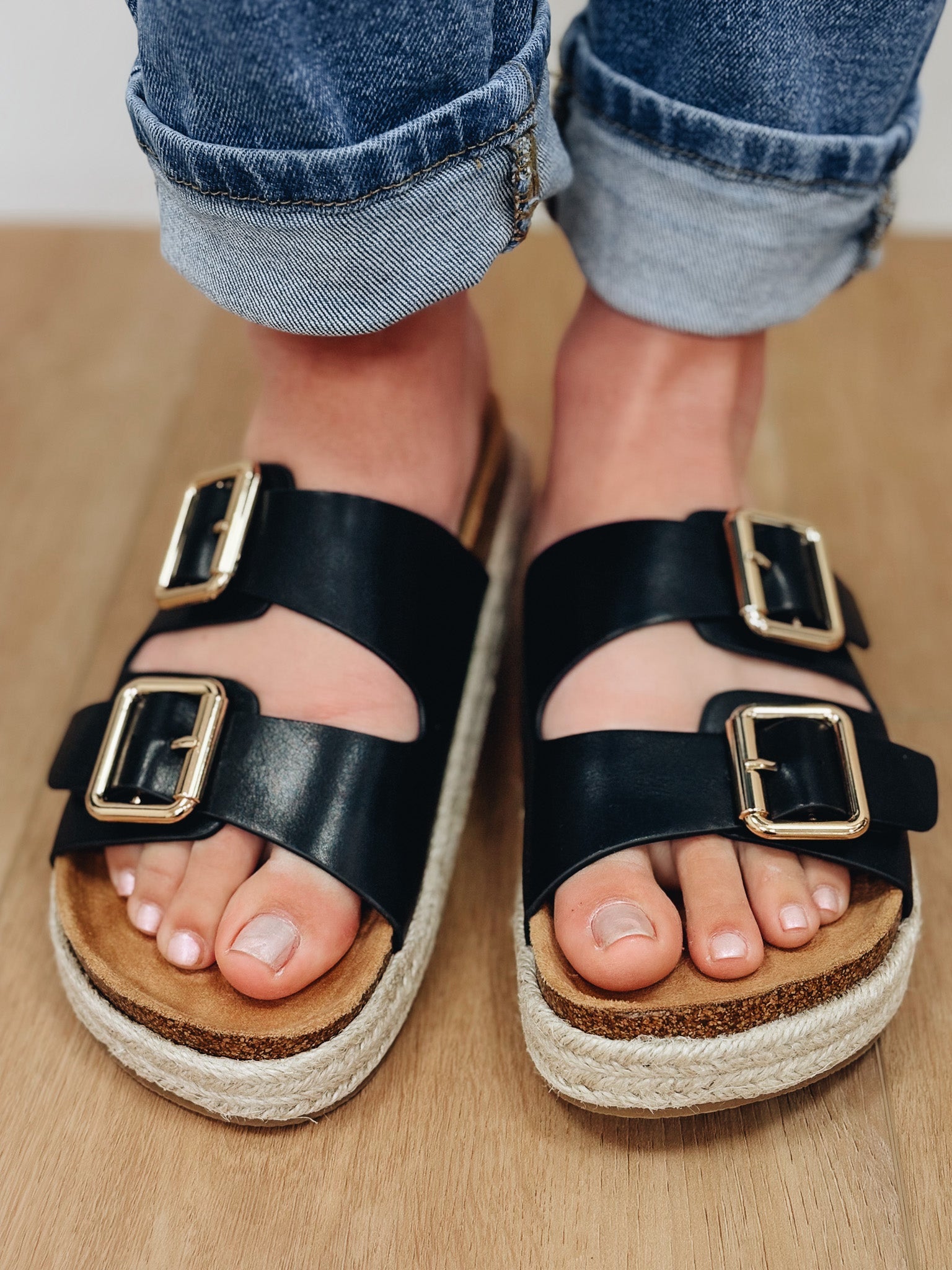 The Marfa Platform Sandal - Black