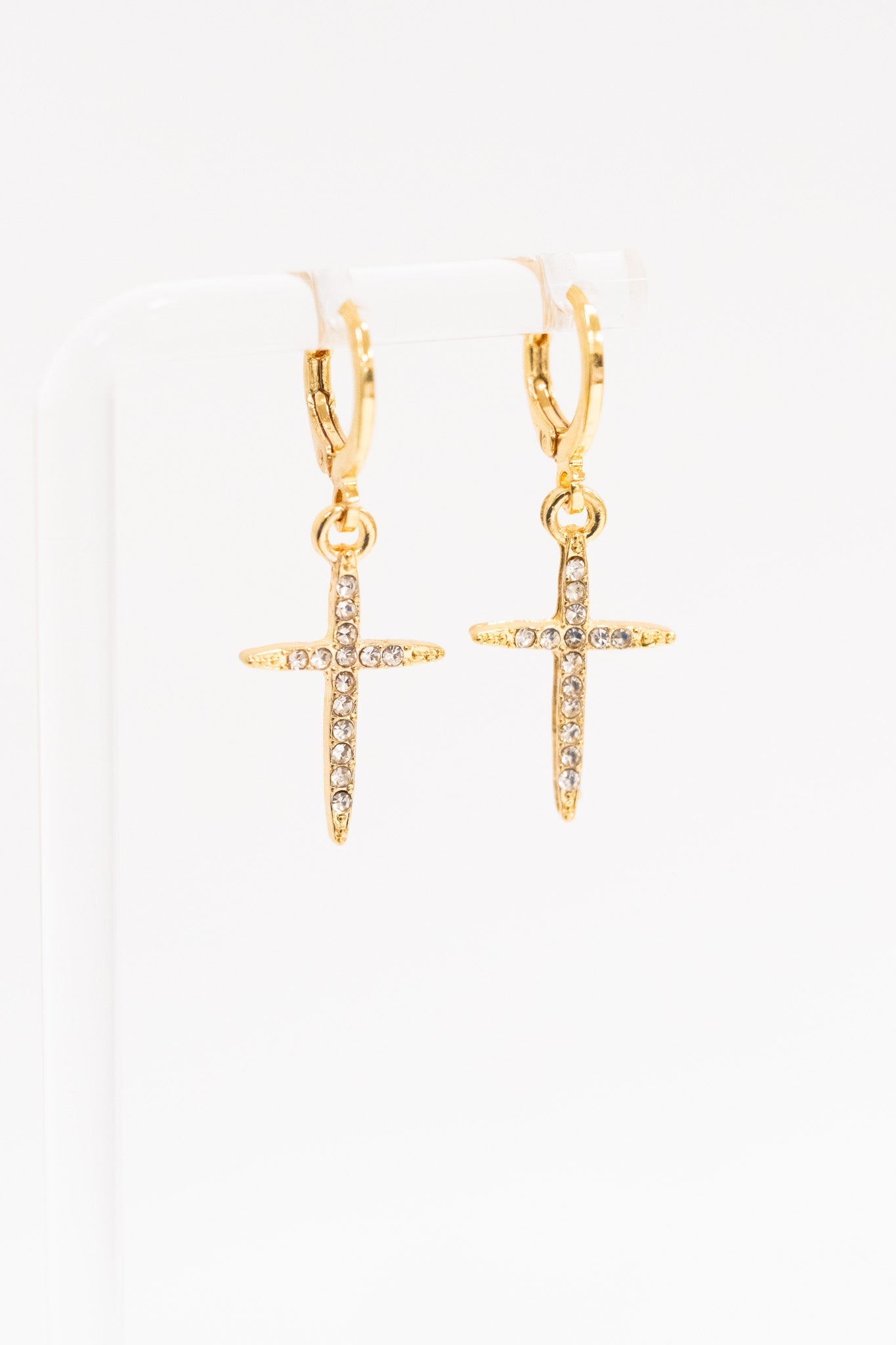Cross Of Hope Earrings - Metallic Moonlight