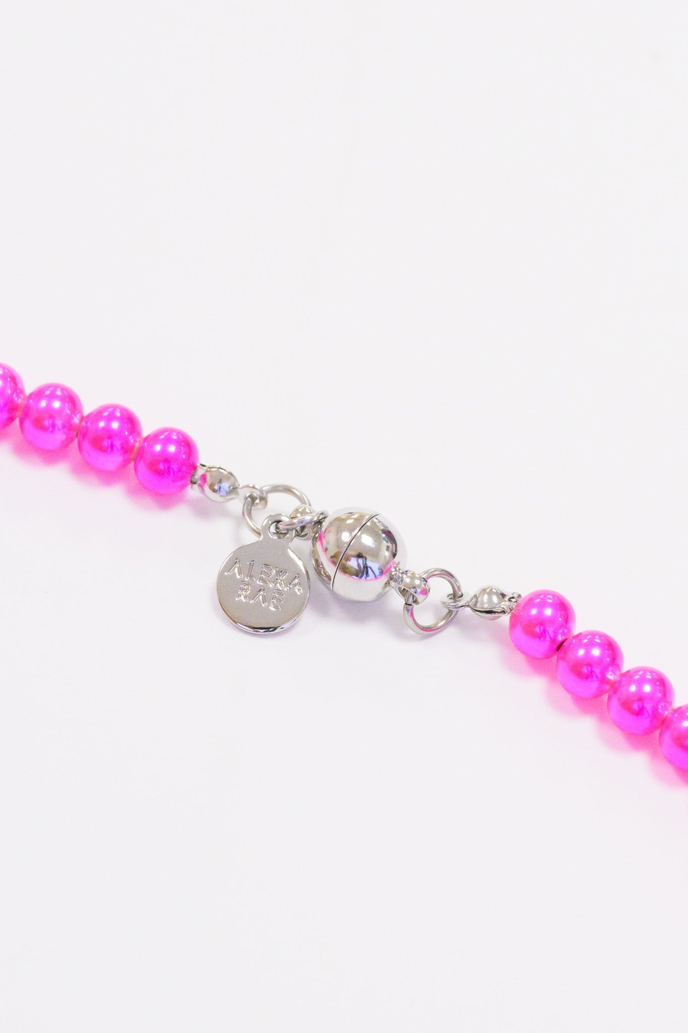 Let You Love Me Necklace - Silver Metallic Neon Pink