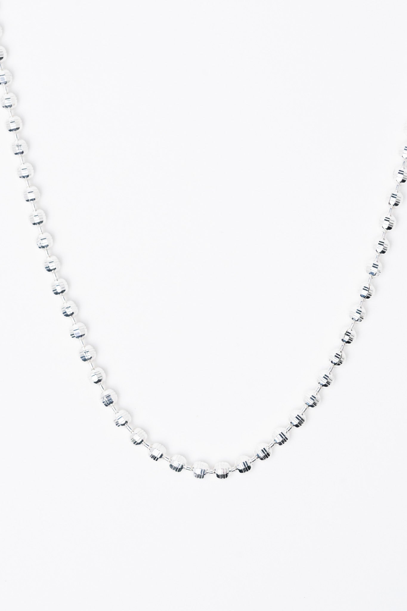 Binky Necklace - Liquid Metallic Pearl White