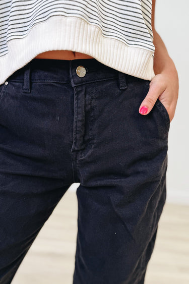 The Downtown By Risen - Relaxed Barrel Cuffed Jeans - Black
